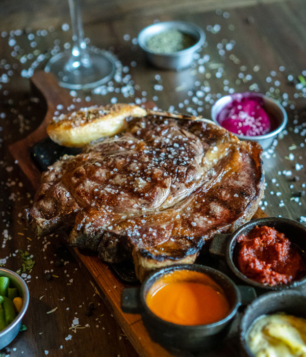 Carne cocinada por métodos innovadores en La Cabrera